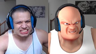 Tyler1 scream meme 3D animation  Side By Side with original [upl. by Buckley585]