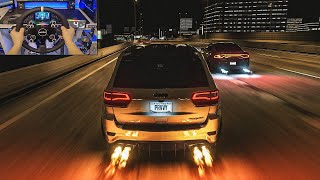 1150HP Jeep Trackhawk Vs Dodge Charger SRT Hellcat  Assetto Corsa  Moza R9  VR [upl. by Hynes]