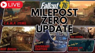 LIVE Fallout 76 Milepost Zero Update  1st Impressions Come Hang Out with Us [upl. by Sarazen]