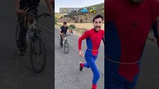 Spider Man Sprinting With Emojis 🚙🚴🚜🏍️ spiderman challenge shorts [upl. by Martha]