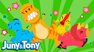 Do the Dino Stomp  Dinosaur Songs for Kids  Dance Like Dinosaurs  Nursery Rhymes  JunyTony [upl. by Gypsy]