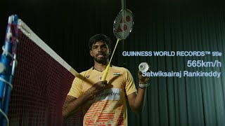 Badminton Smash GUINNESS WORLD RECORD  Satwiksairaj Rankireddy [upl. by Pierce]