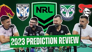 Broncos 16th Position Bulldogs 1st Turuva Rookie of the Year  2023 NRL Prediction Review [upl. by Hakeber]