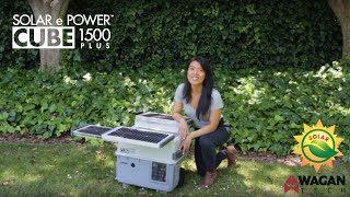 Portable Solar Powered Generator features by Shandra  Solar E Power Cube 1500 Plus  Wagan Tech [upl. by Ful]