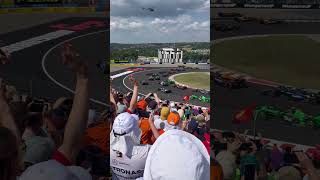 Hungarian Grand Prix Start 🇭🇺 view from Gold 4 tribun f1 hungaroring hungary formula1 start [upl. by Lesko253]