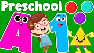 Learn ABC Phonics Shapes Numbers Colors  Preschool Learning Videos For 3 Year Olds  kidsvideos [upl. by Ahsenik868]