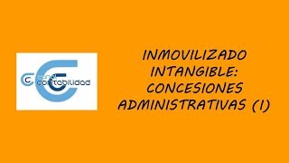 INMOVILIZADO INTANGIBLE CONCESIONES ADMINISTRATIVAS I [upl. by Hayikaz]