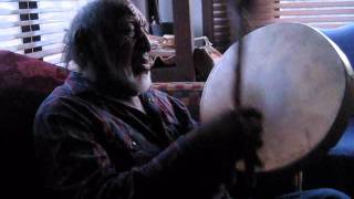 80 year old Anasazi chief drumming a prayer song [upl. by Ainegue]