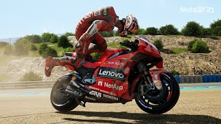 MotoGP 21  Crash Compilation PC UHD 4K60FPS [upl. by Ahserak]