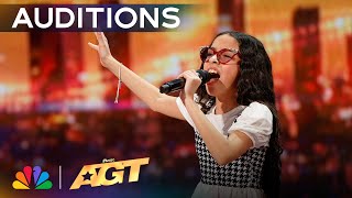 Early Release Mia Soleil Sanchez Sings quotHappier Than Everquot by Billie Eilish  Auditions  AGT 2024 [upl. by Georgeanna]