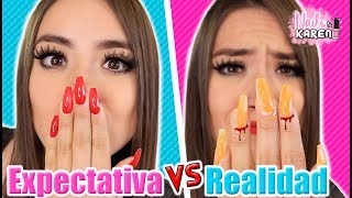 EXPECTATIVA VS REALIDAD  Aplicándote UÑAS [upl. by Atiuqet638]