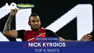 Nick Kyrgios  Top 5 Shots 2R  Australian Open 2022 [upl. by Gazzo]