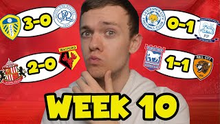 MY CHAMPIONSHIP WEEK 10 SCORE PREDICTIONS [upl. by Soluk]