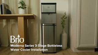 How to install a Brio Moderna 720 3Stage Bottleless Water Cooler  Model CLPOU720UVF3 Installation [upl. by Eolanda]