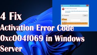 Activation Error Code 0xc004f069 in Windows Server  4 Fix [upl. by Verbenia254]