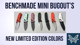 New Benchmade Mini Bugout Colors Limited Edition [upl. by Ymmot925]