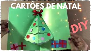 DIY  3 CARTÕES DE NATAL [upl. by Ayhtin196]