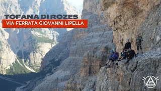 Dolomity  Via ferrata Giovanni Lipella  wejście na szczyt Tofana di Rozes 3225 mnpm [upl. by Mirella67]