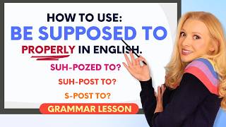 How to use quotBE SUPPOSED TOquot properly in English  Formation Pronunciation and Usage [upl. by Killian]