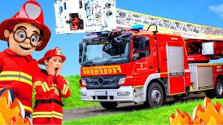 The Kids learn about firefighting and drive a real fire truck 🧑‍🚒 [upl. by Enelehs888]