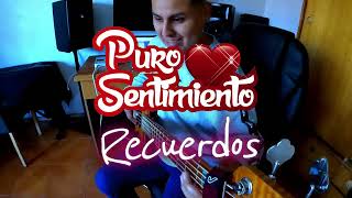 ❤️Puro sentimientoRecuerdos Cover Bass🇵🇪 [upl. by Alick200]