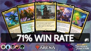 ⚪🔵⚫🔴🟢 5С Yorion Fires 71 WR part 1  MTG Arena  Explorer  BO3  Outlaws of Thunder Junction [upl. by Ayanet]