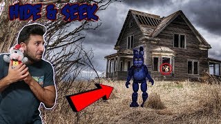 FNAF BONNIE FOUND CHUCK E CHEESE DOLL 3 AM ONE MAN HIDE AND SEEK CHALLENGE AT TOMS HOUSE [upl. by Asseniv]