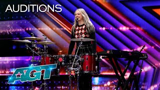 17YearOld Mia Morris Delivers an Original Audition as a One Woman Band  AGT 2022 [upl. by Alejandra]