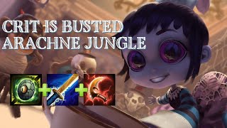 SLAPPING WITH CRIT CHIBI Arachne Jungle Gameplay SMITE Conquest [upl. by Sandler930]