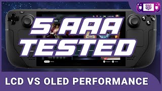 Steam Deck OLED vs LCD Performance  5 AAA Games tested [upl. by Kelsi693]