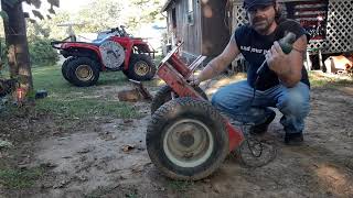 building a wagon from a snapper ride mower part 1 [upl. by Averill149]