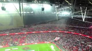 Scotland fans at Wembley Flower of Scotland [upl. by Jt]