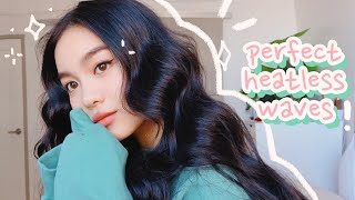 THE BEST OVERNIGHT HEATLESS WAVES 💫 HAIR TUTORIAL [upl. by Raina196]