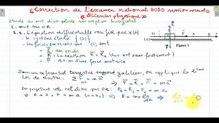 Correction dexercice 5 mécanique mouvement d’un solide sur un plan horizontal rattrapage 2020 SP [upl. by Bravin]