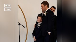 Bride Delivers Touching Vows to New Stepson Shorts [upl. by Ahsinik]