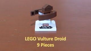 How To Build A LEGO Star Wars Mini Vulture Droid 9 Pieces [upl. by Arreis]