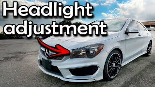 How to AdjustAlign Headlights Level on a Mercedes [upl. by Suh]