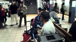 Homeless Man Incredible Singing in NYC Subway [upl. by Agathe]