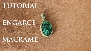 tutorial engarce de piedra sin ranura en macrame  3  wrap stone macrame [upl. by Yenhoj]