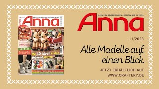 Zeitschrift Anna 1123  Alle Modelle auf einen Blick [upl. by Dagnah]