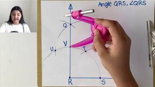 Example of Bisecting Angles  Bisecting 90 Degree Angle  Compass Construction  Geometry [upl. by Kelcey]