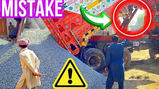 Incredible Dump Truck Unloading Accident  Over Load Truck 🛻 Unloading [upl. by Alger]