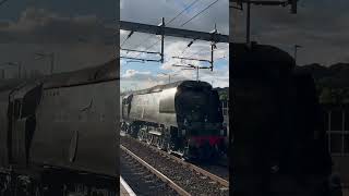 34067 “Tangmere” passing kirkstall forge with a whistle train class385 britishrailways train [upl. by Narok]