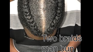 Two Braids Men Tutorial [upl. by Ennaul436]