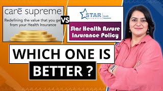 Star Health Assure Plan VS CARE Supreme  HEALTH INSURANCE COMPARISON  Gurleen Kaur Tikku [upl. by Inavoy]