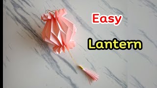 DIY paper lantern 🏮 How to make Chinese Lantern  tutorial easy lantern origami [upl. by Etnud473]