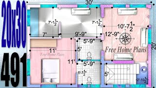 20x30 1Bhk East Facing House Plan [upl. by Hanschen]