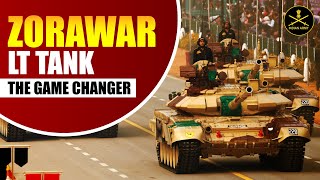 Indian Armys Zorawar LT Tank  Indias Zorawar HighAltitude Light Tank  Trishul Defence Academy [upl. by Tamsky]