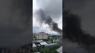 Serious accident at TIA and huge fire  aeroplane crash accident tia [upl. by Teria281]