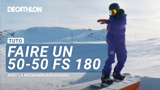 TUTO  Apprendre le 5050 frontside 180 Out en Snowboard 🏂 I Decathlon [upl. by Lishe]